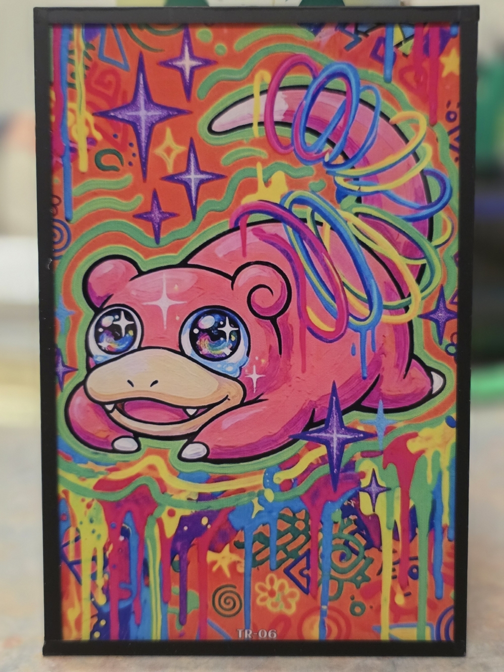 Vibrant Neon Pink Slowpoke Art Board